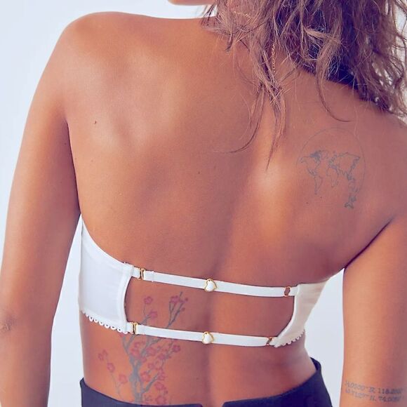 NWT Free People Lots Of Love Underwire Bra Lace Corset Satin Strappy Underwire - Picture 4 of 7